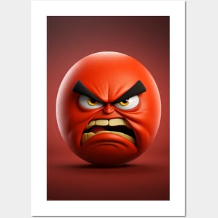 angry emoticon Posters and Art